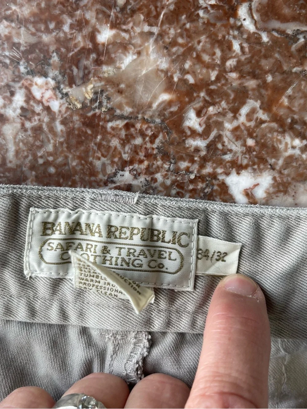 Vintage Banana Republic Pleated Cinch Bottom Pants Khaki Cotton